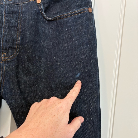 &Sons THE NEW FRONTIER 14OZ SELVEDGE ANTI-BAC RAW DENIM JEANS size 34 - Picture 6 of 16